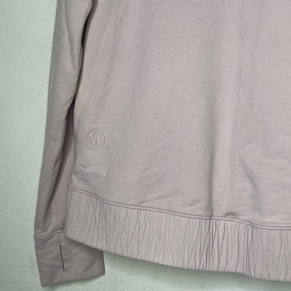 Lululemon Stress Less Pullover, Porcelain Pink, size 6 - Picture 5 of 7